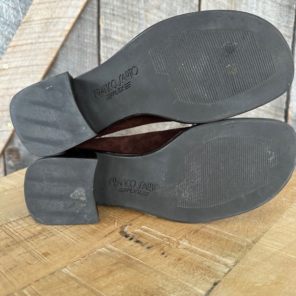 Franco Sarto Brown Suede Women's Shoes with chunky heels, flex - Picture 8 of 8